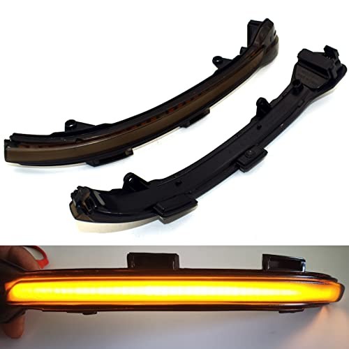 Smoked Lens Dynamic LED Turn Signal Light Sequential Side Mirror Marker