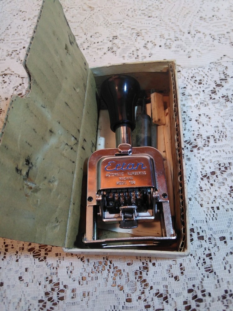 Vintage Ertan Model 188 Automatic Numbering Machine Stamp