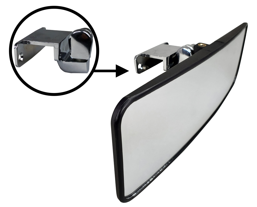Pactrade Marine Boat Ski Wide Mirror Tinted Black Deck Windshield Mounted Dash