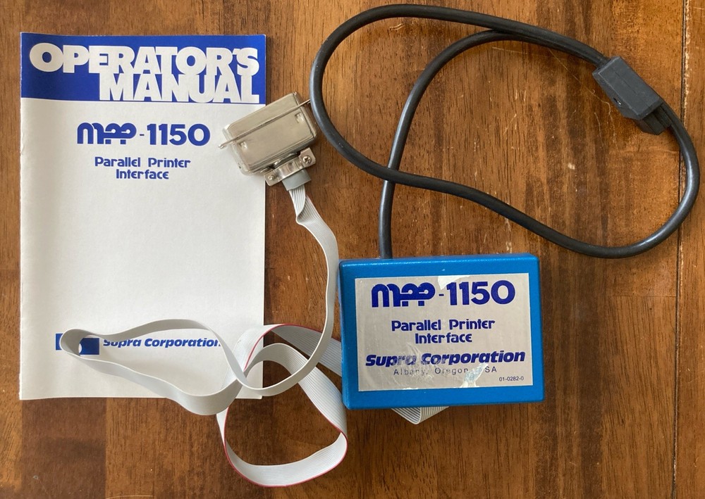 Vtg MPP-1150 PARALLEL PRINTER INTERFACE  w/ Manual Supra Corporation UNTESTED