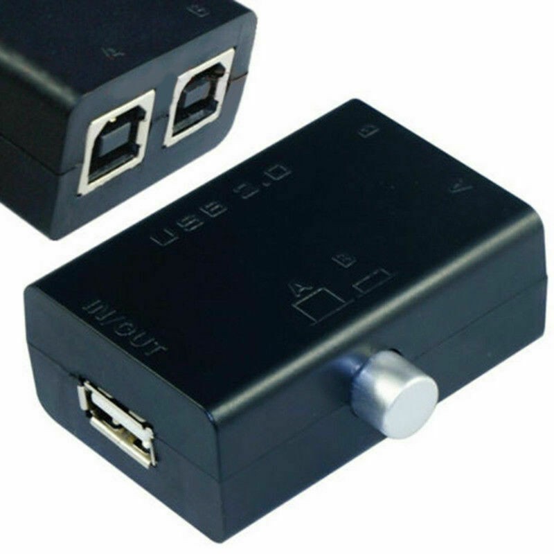 USB Sharing Share Switch Box Hub 2 Ports PC Computer Scanner Printer Manual f