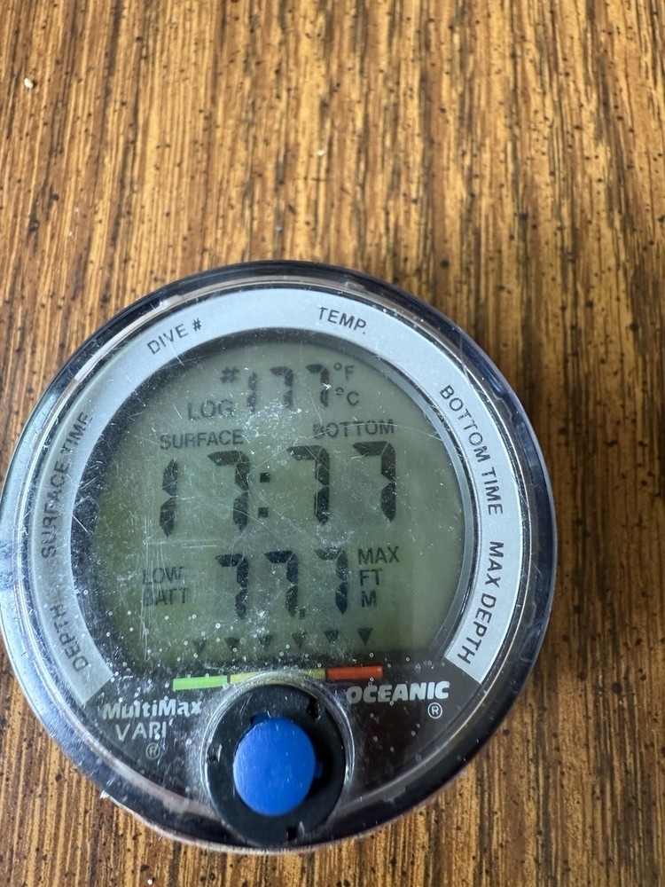 Oceanic Vintage Multi-Max Vari Dive Computer/Depth Gauge/Dive Timer/Temp/MaxDept