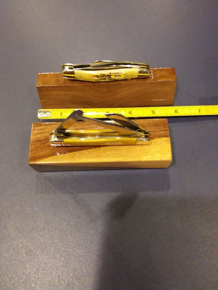 2-- BLACK WALNUT KNIFE DISPLAY STANDS