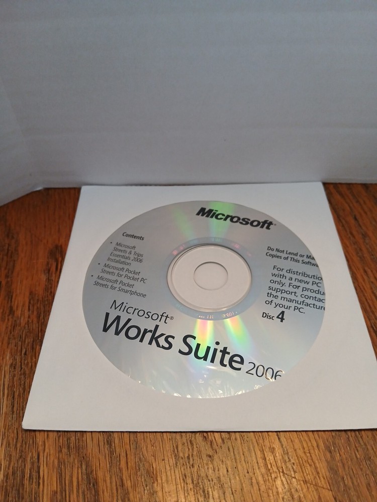 Microsoft Works Suite 2006 DVD With Product Key