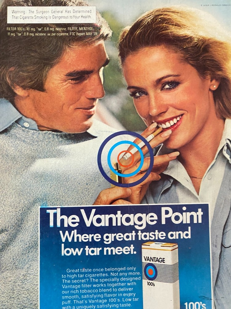 Vantage Cigarettes, Full Page Vintage Print Ad
