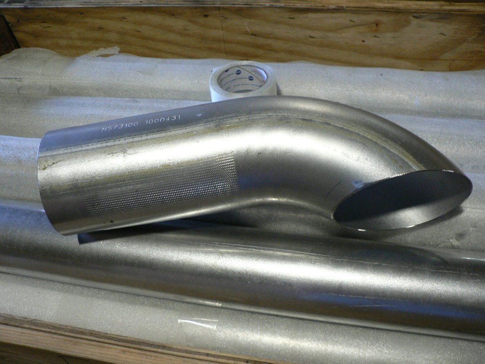EXHAUST STACK PIPE TAILPIPE GALVANIZED 5" 18" OVERALL LENGTH JERRV