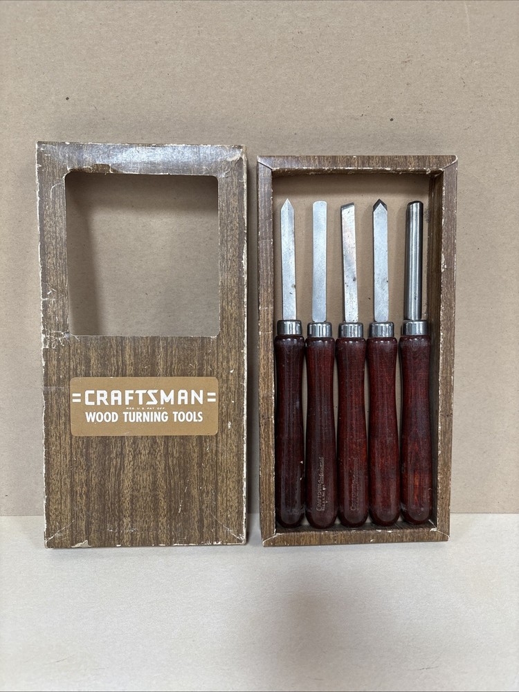 Craftsman Wood Turning 5 Pc. Set #2855 - Very Sharp Lathe, Chisel