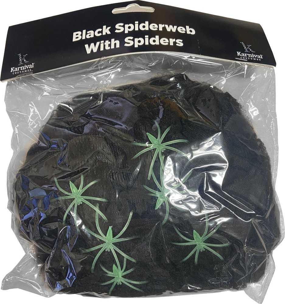Black Spider Web Decoration