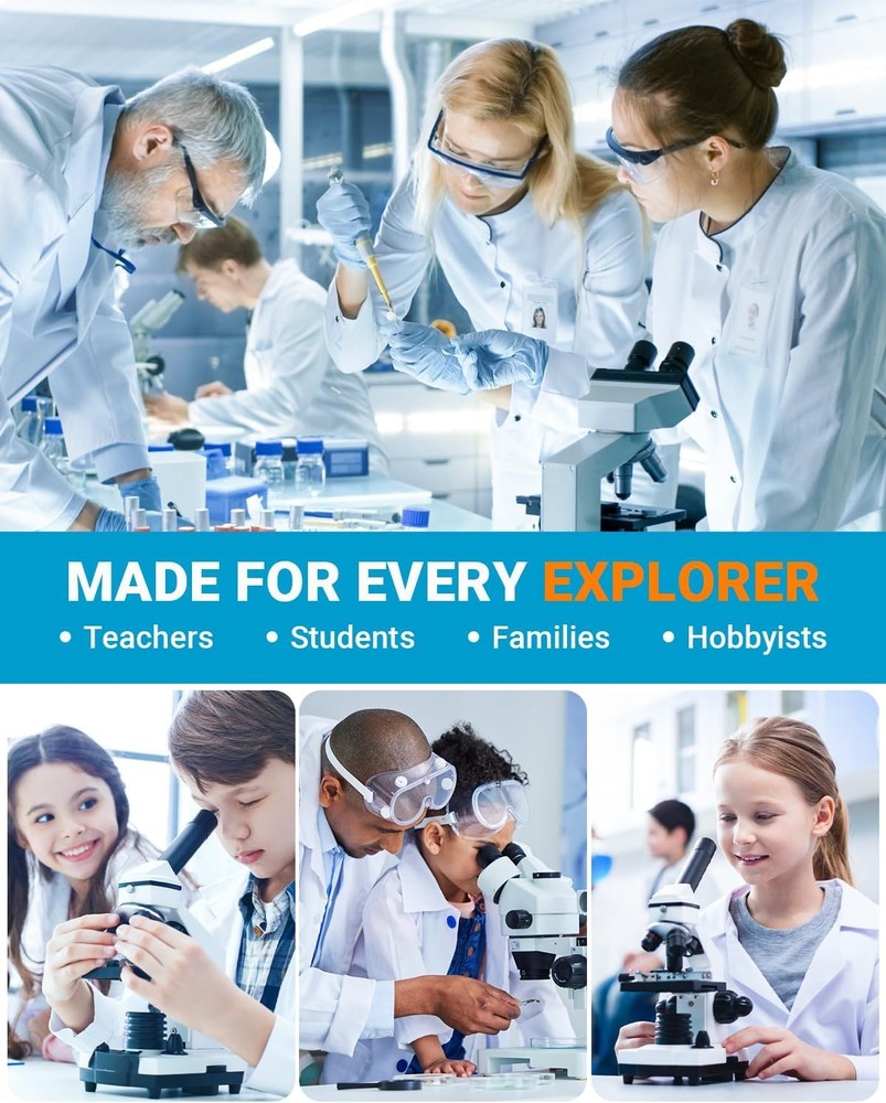 Microscope Slides Kit 50 Pre-Cleaned Glass + 100 Covers for Teachers & Students