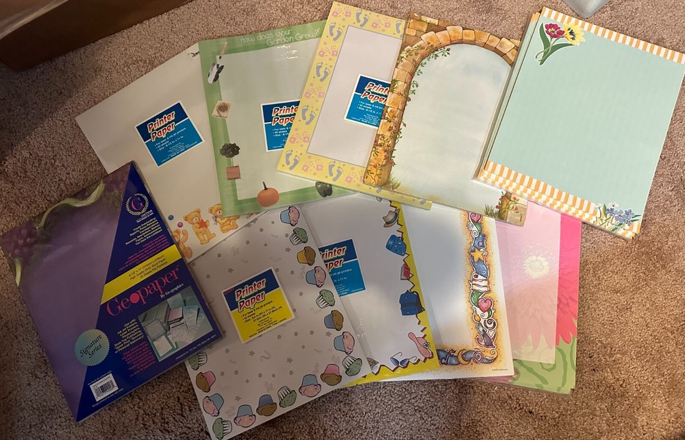 Decorative Printer Paper, Envelopes & Labels - Various designs -You choose!