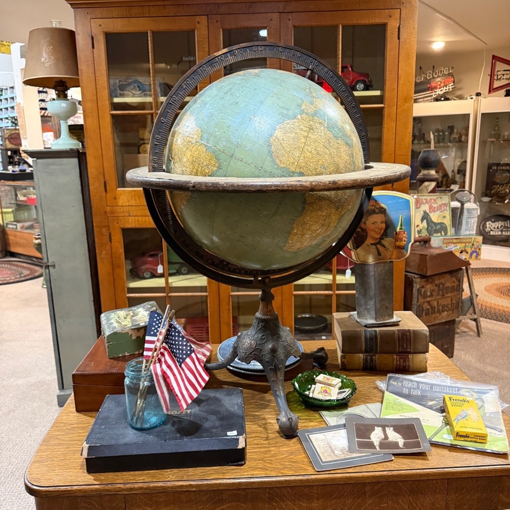 Vintage Antique Claw Footed World Globe