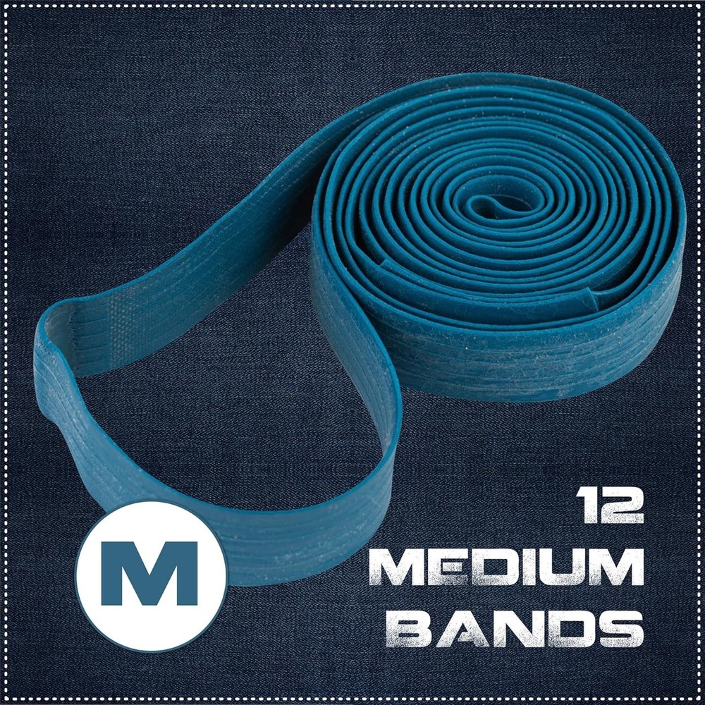 Reusable Extra Large Rubber Bands - Ideal for Moving Blankets, 12 Pack, 36" Long