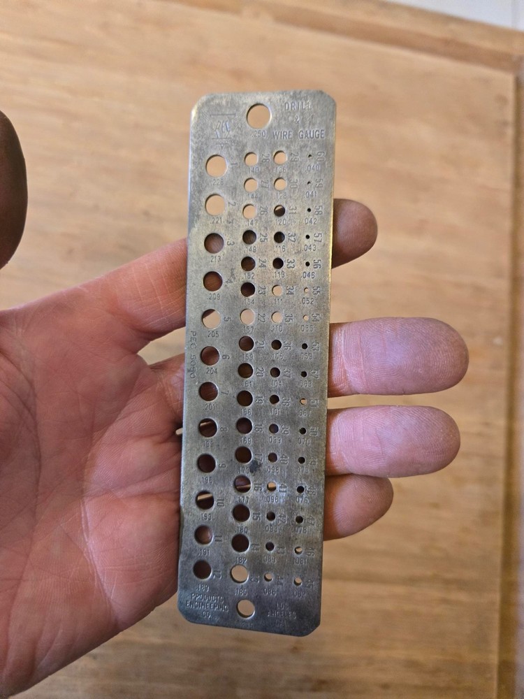 Vintage PEC Tool Drill & Wire Gauge