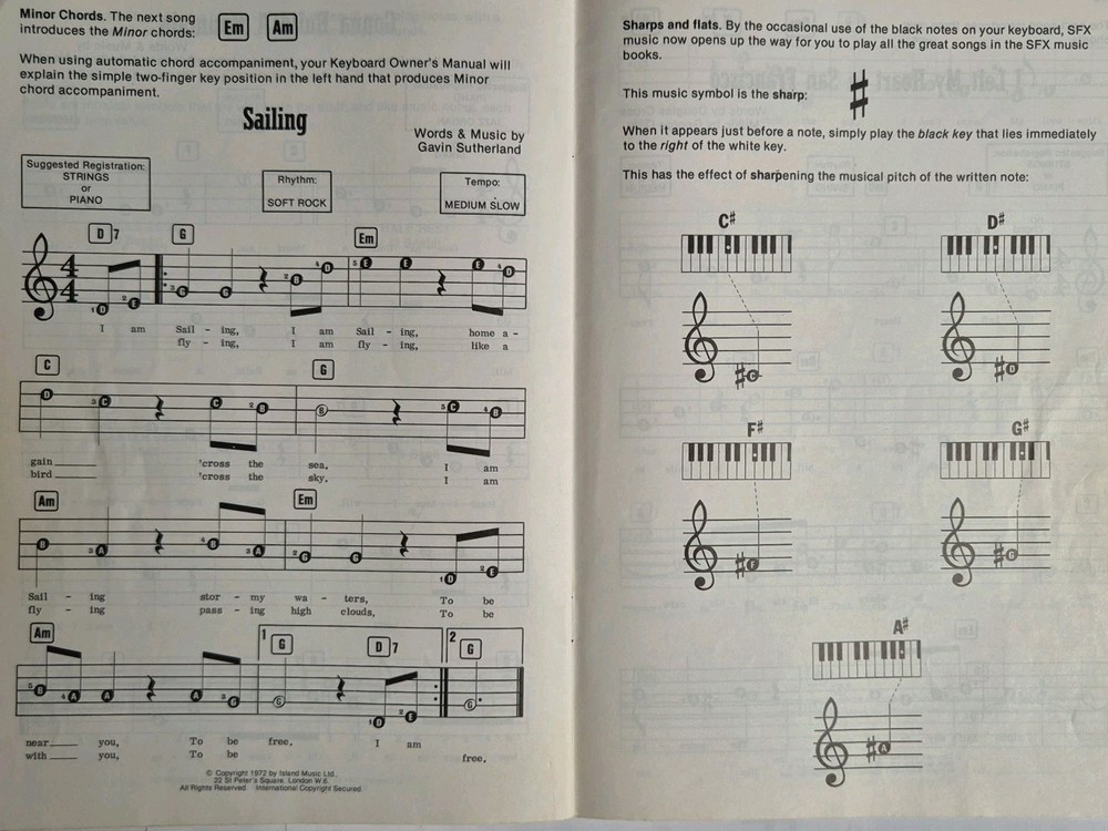 Start Playing Keyboard The SFX Tutor - Sheet Music Book