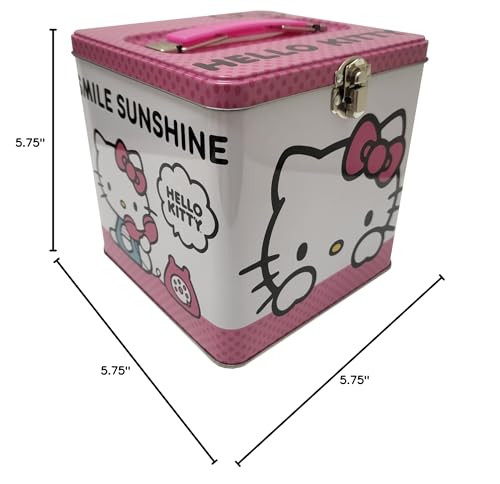 XL Storage Tin with Handle, Hello Kitty
