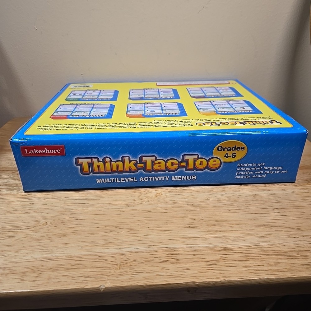 Lakeshore Think-Tac-Toe Language Multilevel Activity Menus Grades 4-6