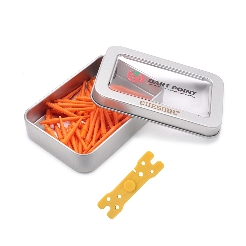 CUESOUL OTO Small Thread Plastic Dart Soft Tip Replacement 80 pcs with Dart Case