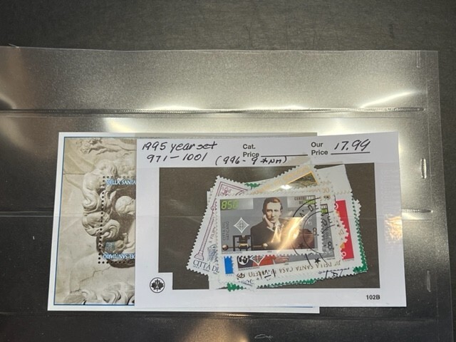 Vatican stamp 1995 year set complete used