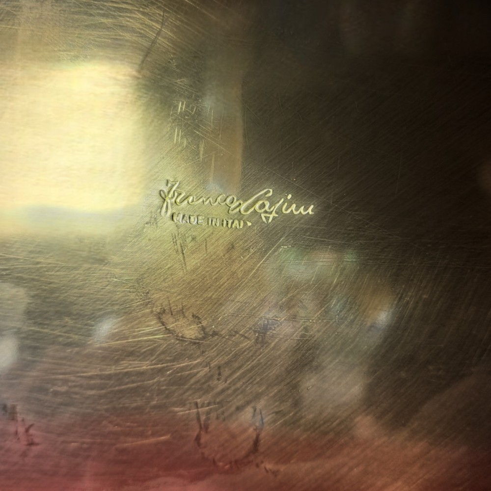 Franco Lapini, Serving Tray Fish decor Brass, silver