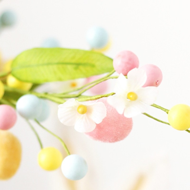 Easter Spray with Easters Eggs Artificial Easters Eggs Flower Spring Floral Stem
