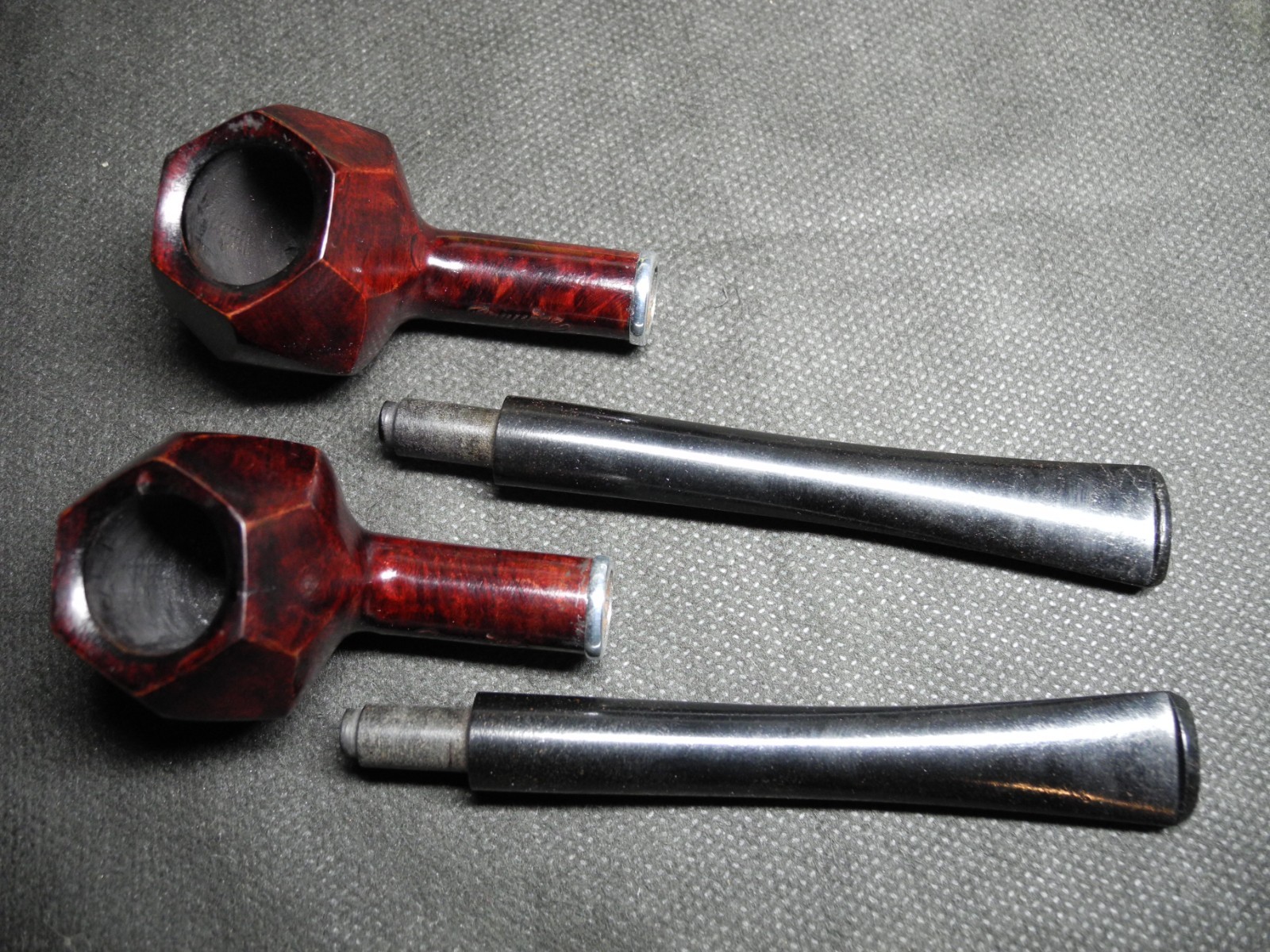 WW2 German Wehrmacht Heer smoking pipes X2 & card - VERY RARE!