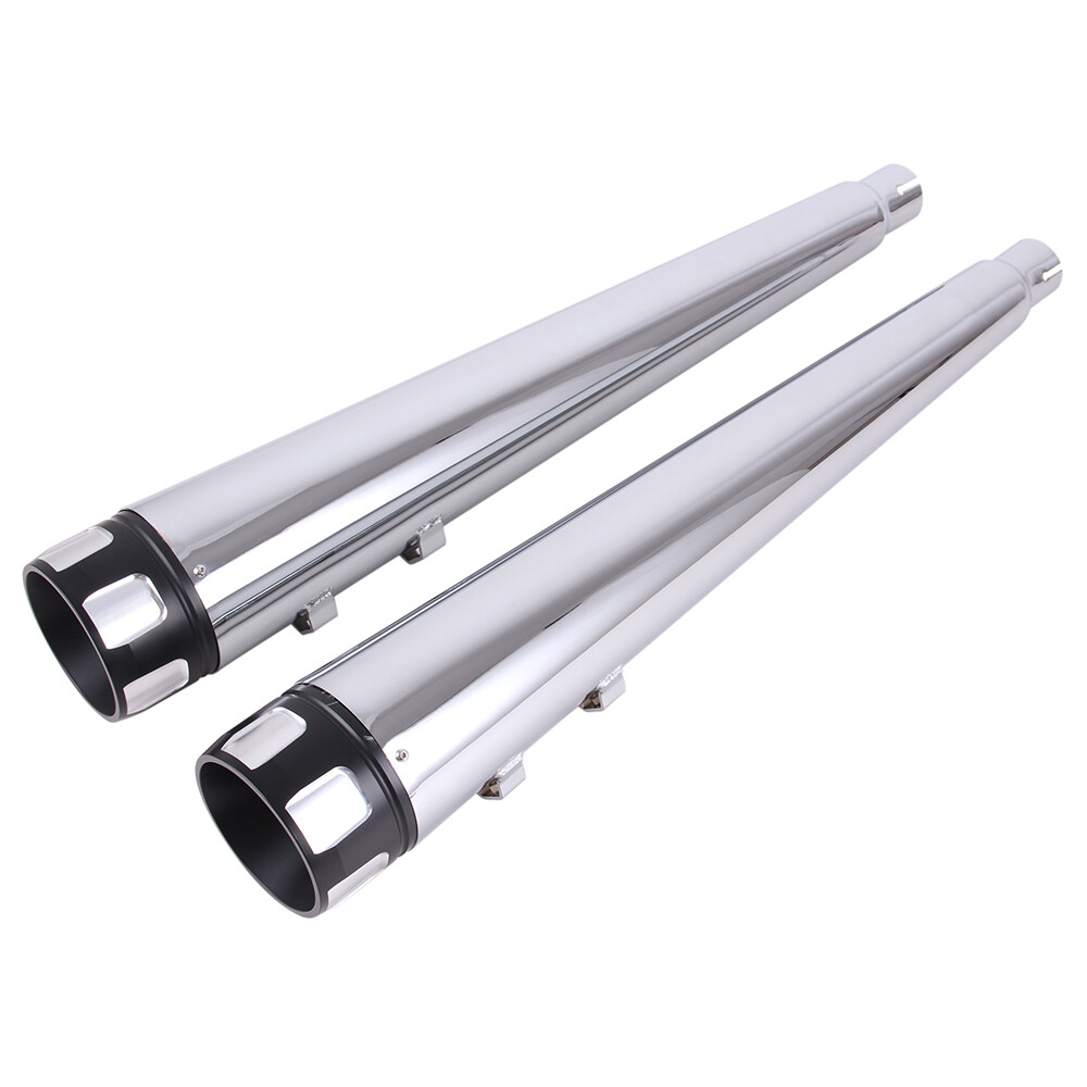 4" Megaphone Exhaust Pipes Mufflers For Harley Touring Ultra Classic Road Glide