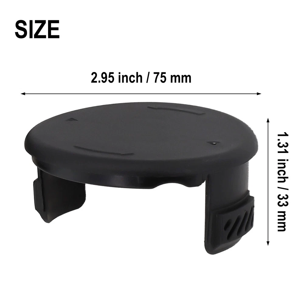 2pcs Spare Grass Eater Spool Cap Cover For Hyper Tough String Trimmer Black US