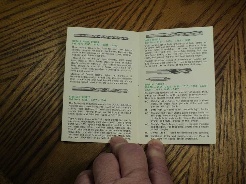 Vintage Morse Drill Selector Machining Tool