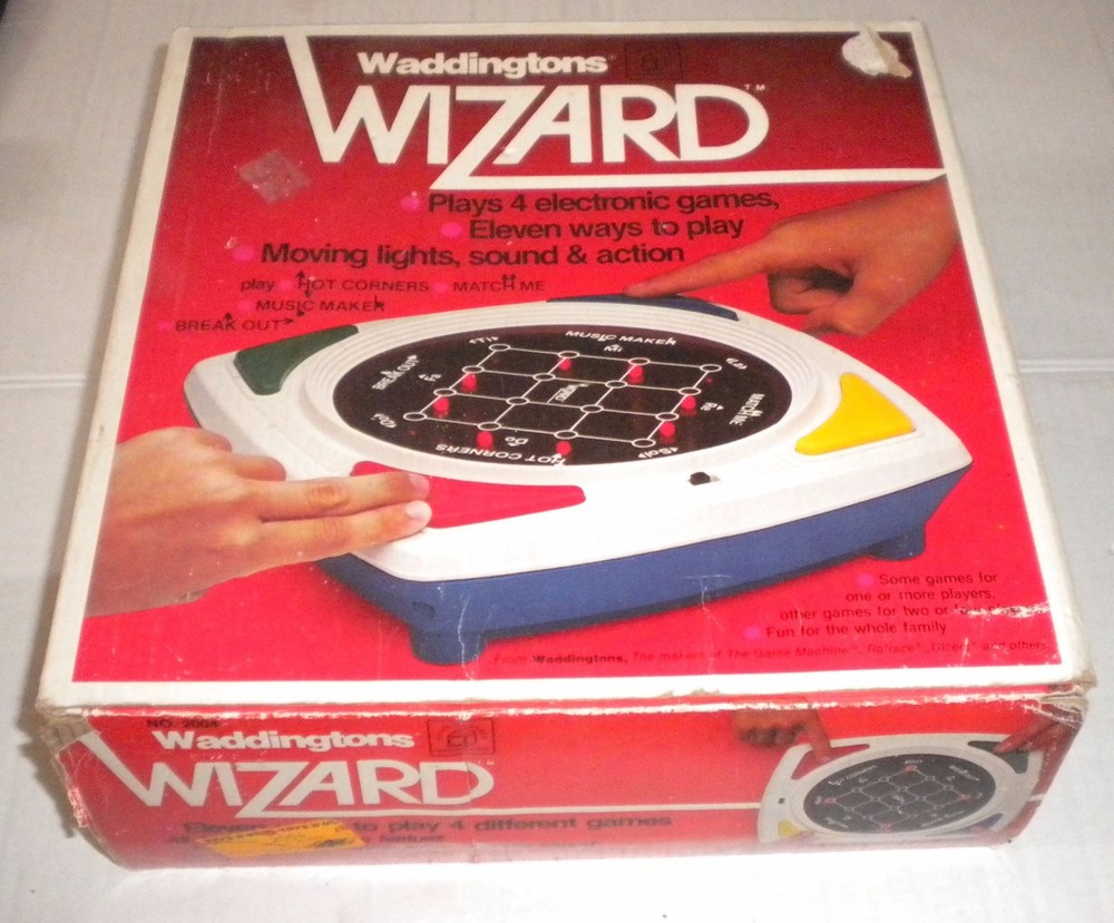 Vintage 1979 Waddingtons WIZARD Electronic Game w/ Sound & Flashing Lights Simon