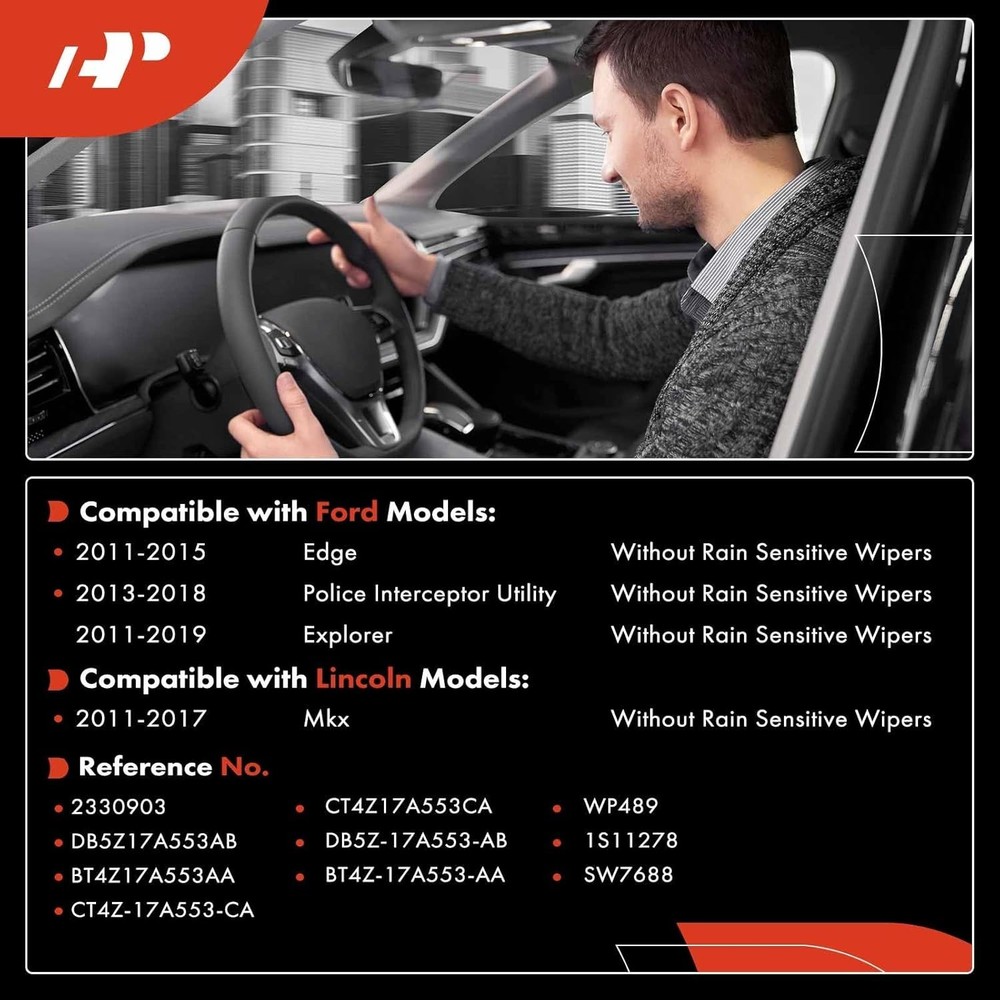 A-Premium Windshield Wiper Switch Assembly Compatible with 2011-2019 Ford