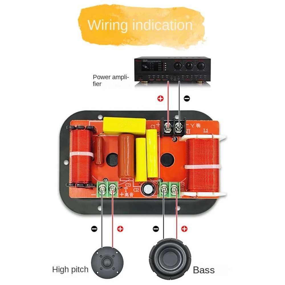 2 Ways 350W Speaker Treble+ Frequency Divider Crossovers Speaker Filters4750