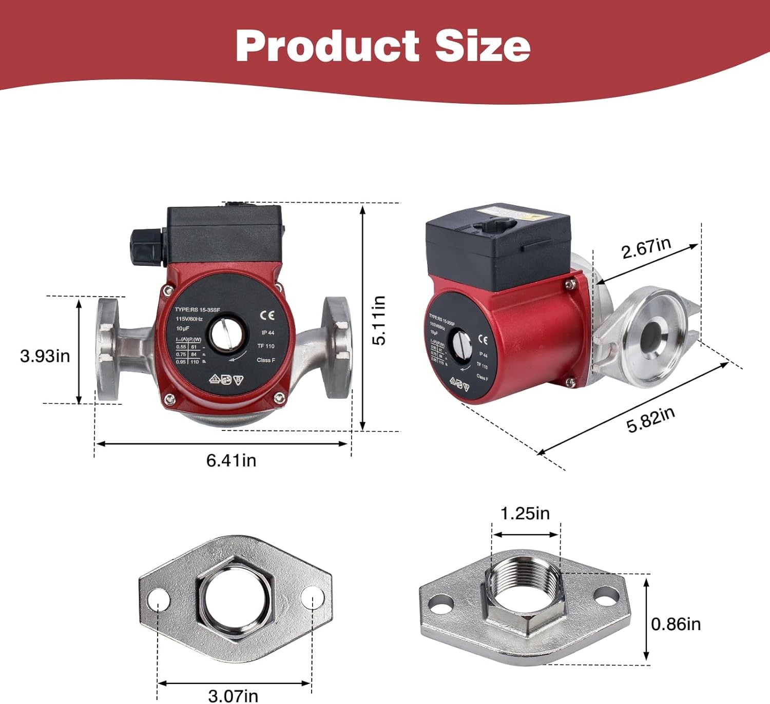 Open Box 59896772 Stainless Steel 3-Speed Circulator Pump Ups15-35 SFC Grundfos