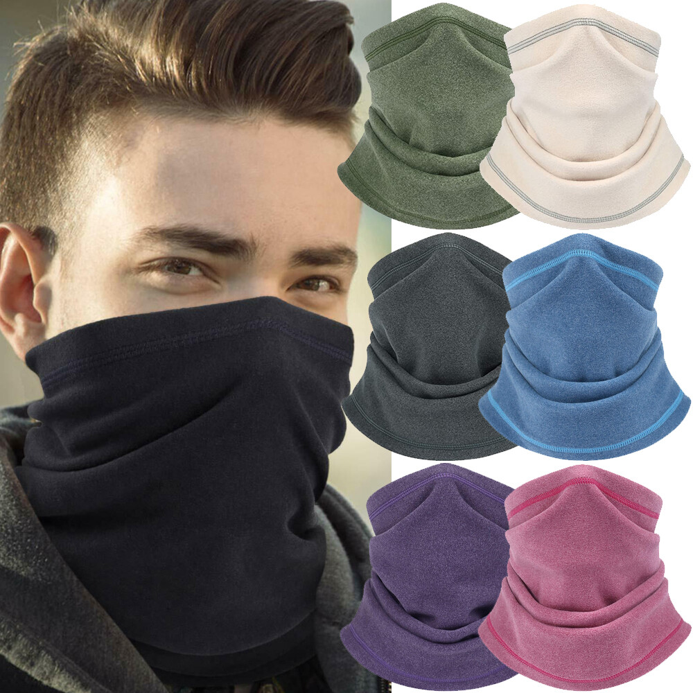 Winter Windproof Fleece Neck Warmer Gaiter Ski Face Mask Scarf for Cold Weather
