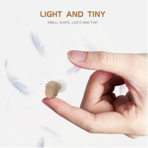 1 Pair Small Invisible Hearing Mini Sound Amplifier Enhancer Adjustable Tone US