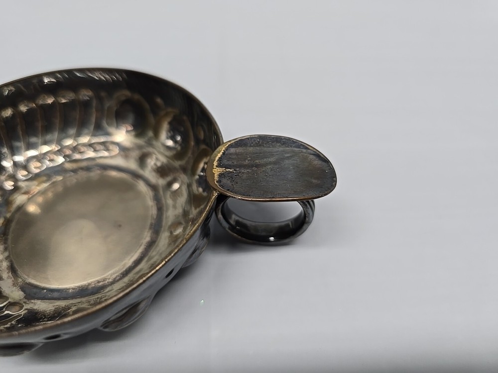 Sommelier wine taster by William Adams Sheffield England Silverplate Vintage