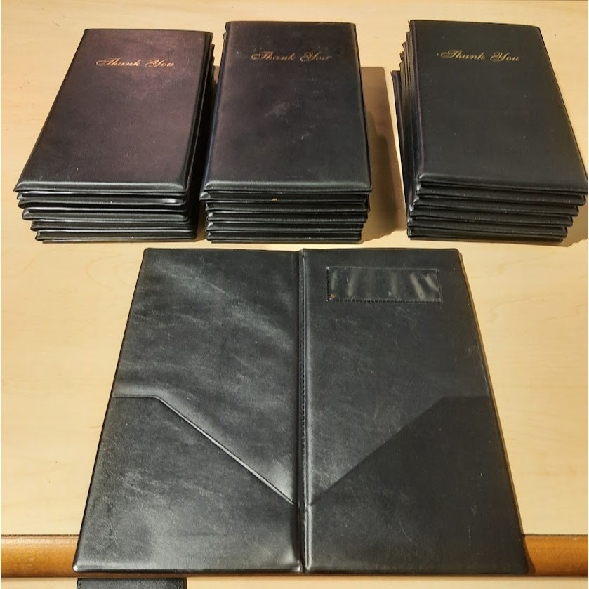 18 Checkbooks, Restaurant Guest Check Presenter, Check Holder