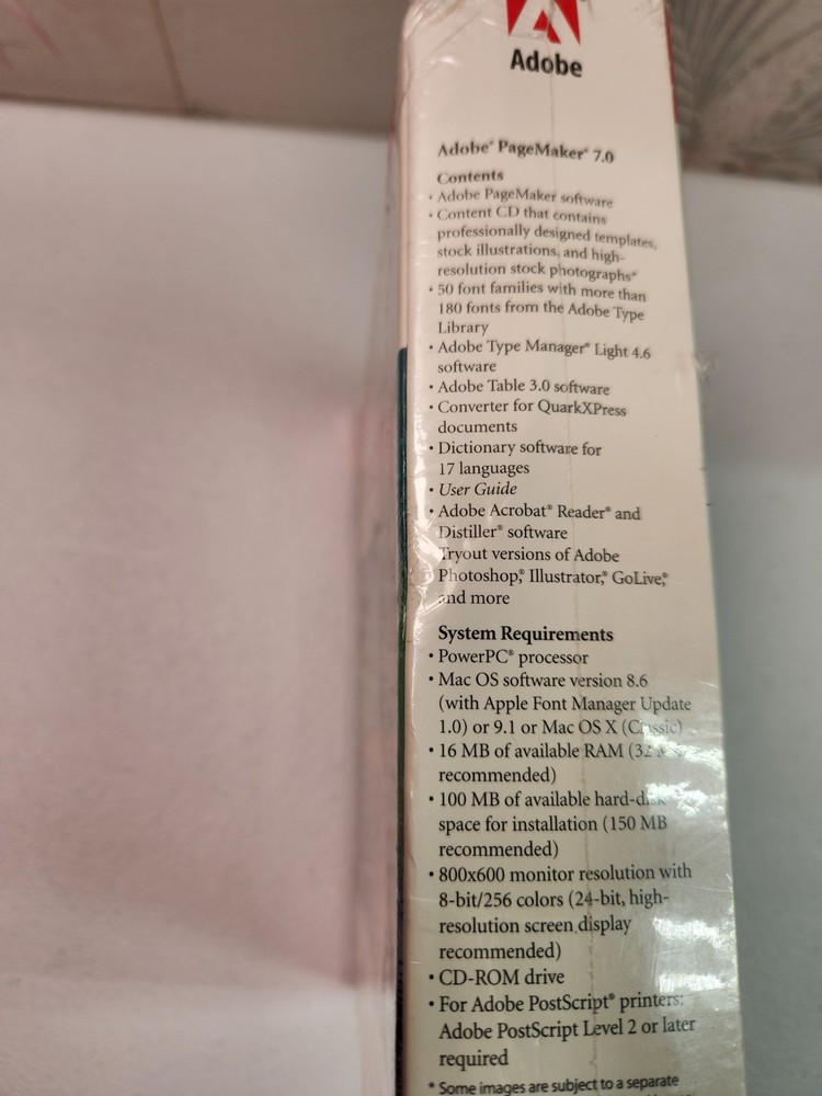 New Sealed Adobe PageMaker 7.0 Mac Upgrade Fast Shipping