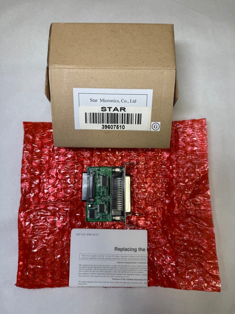 STAR MICRONICS IFBD-HC04 39607411 Parallel Interface Board Card Adapter