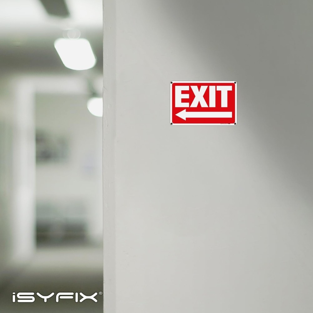 High Visibility Exit Signs 2 Pack, Waterproof 10x7 Inch for All Environments
