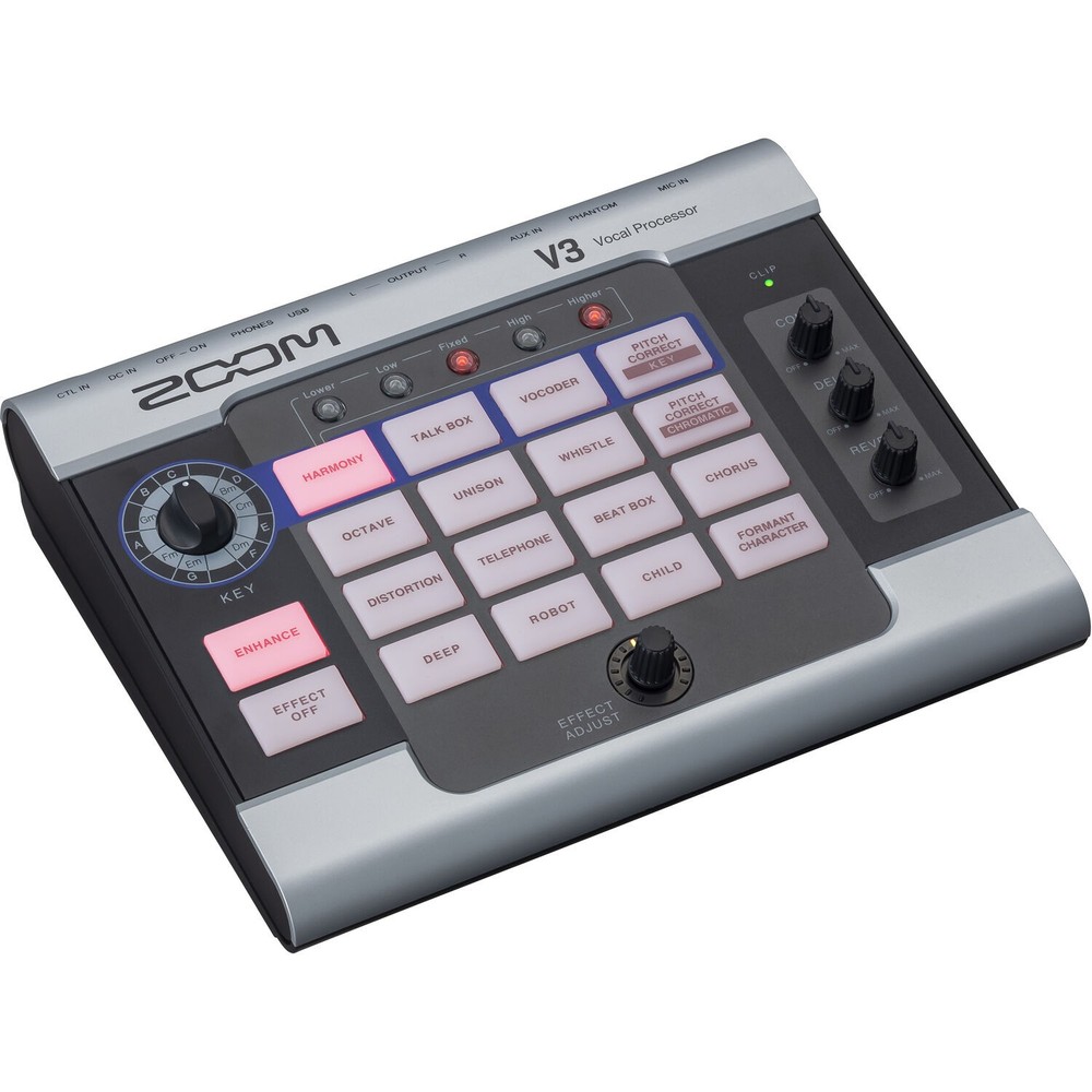 Zoom V3 Vocal Processor, Vocal Effects Pedal, 16 Studio Grade Effects