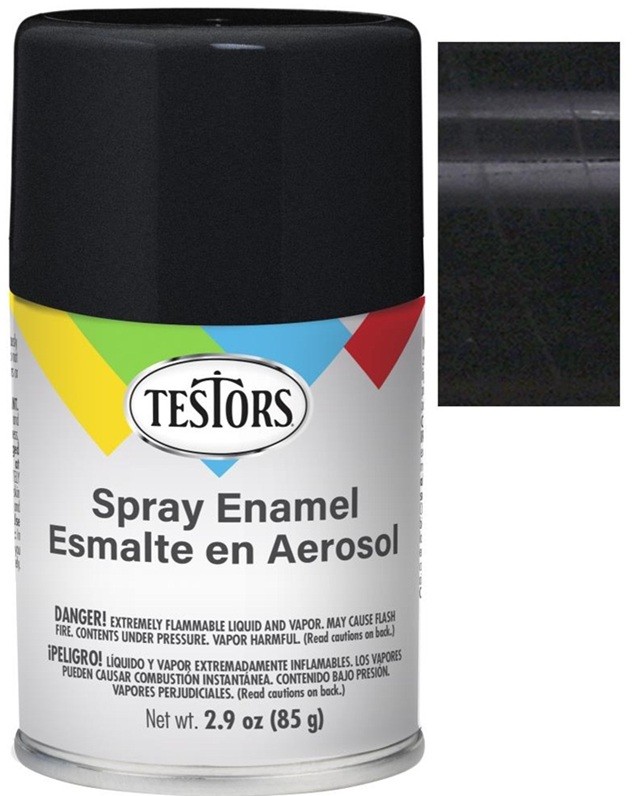 Testors All Purpose Spray Enamel 3oz  Gloss Black