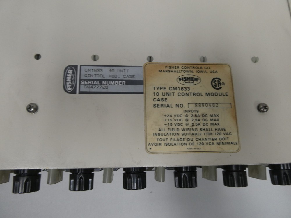 Fisher CM1633 10 Unit Control Chassis Module