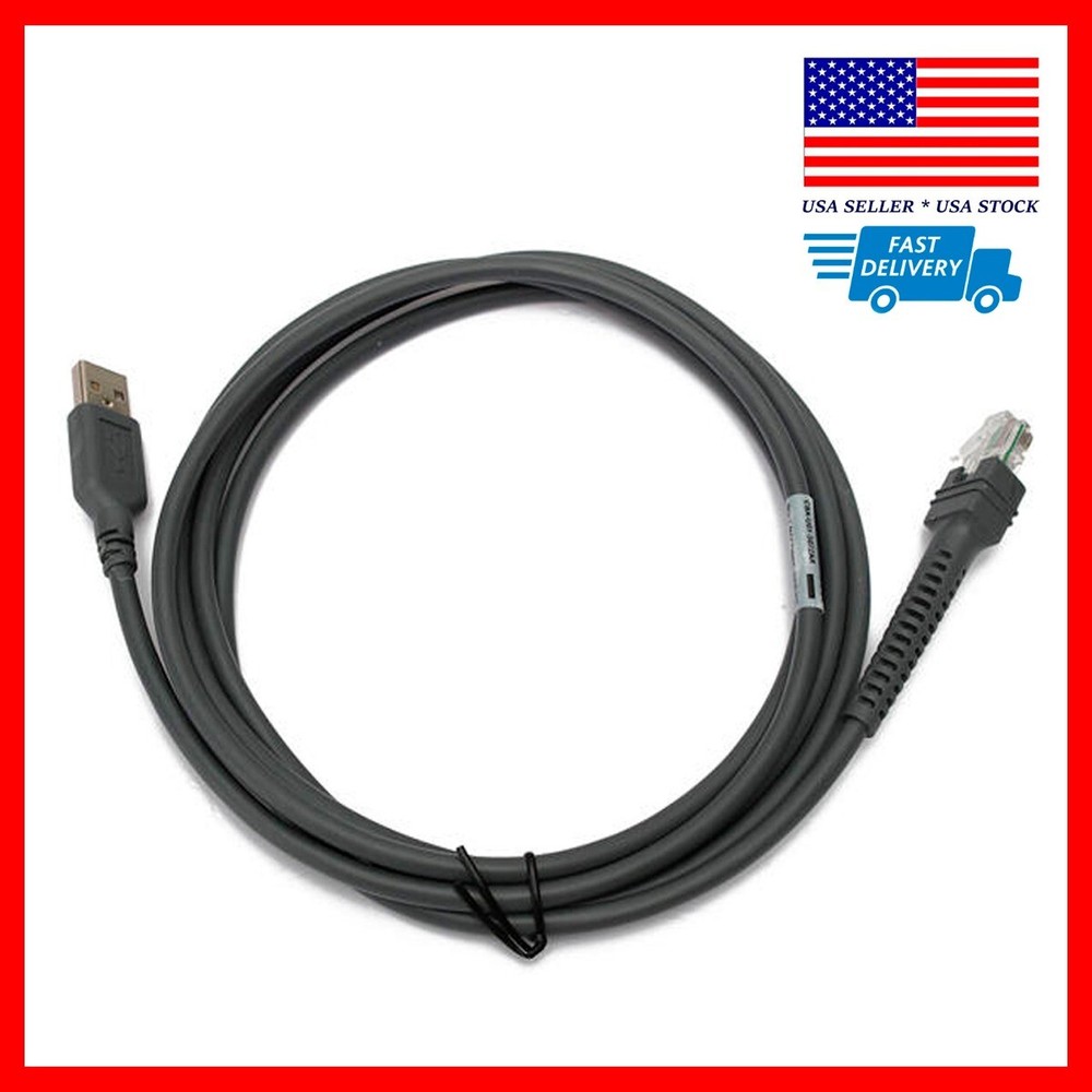 5 Pack ✅ USB cable for Symbol Motorola Barcode Scanner 7FT 2M ✅ Fast Shipping