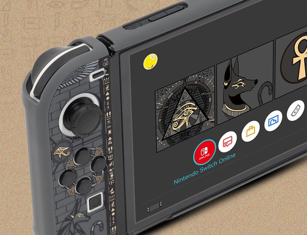 GeekShare Nintendo Switch OLED Protective Case Black PC Hard Shell Black Cover