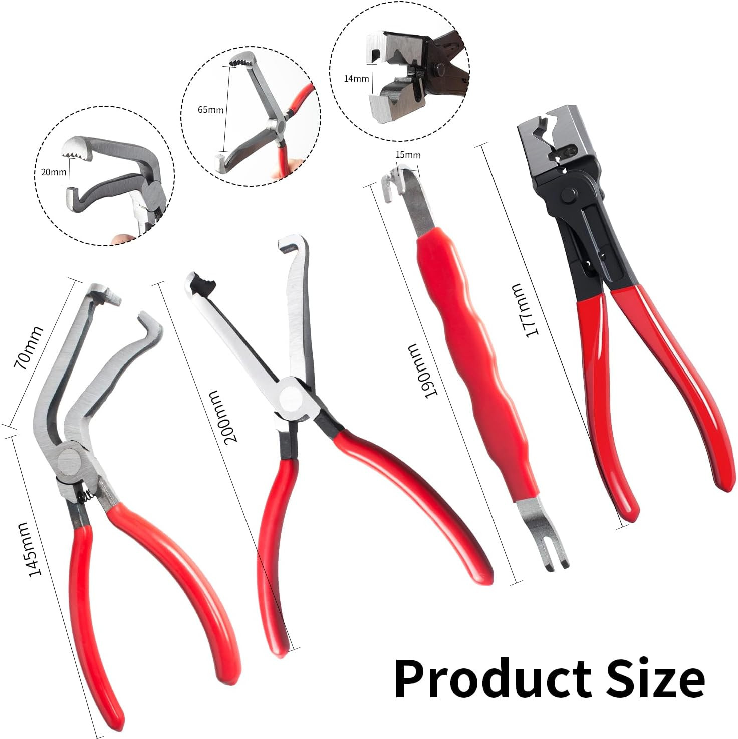 4Pcs Electrical Disconnect Pliers 60° Automotive Electrical Connector Separator