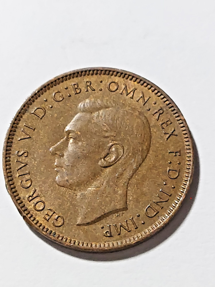 British Farthing coin
