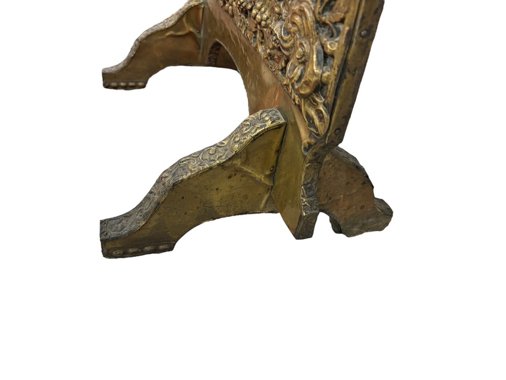 Antique brass fire screen