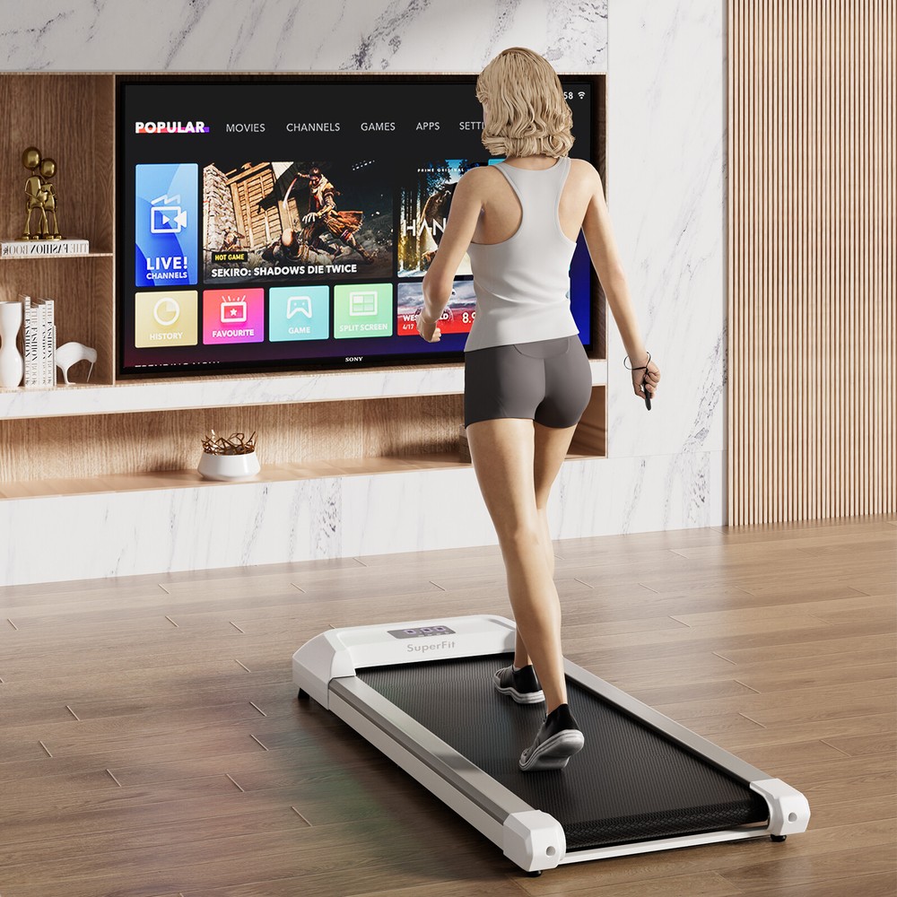 2.25 HP Walking Pad Under Desk Treadmill Jogging Machine w/ Remote Control Pink