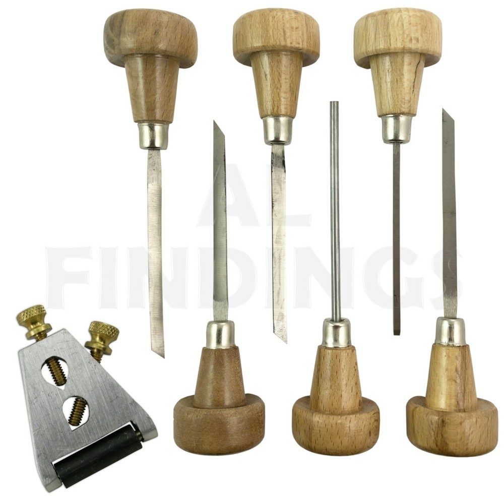6pcs Engraver Gravers & Graver Sharpener Set