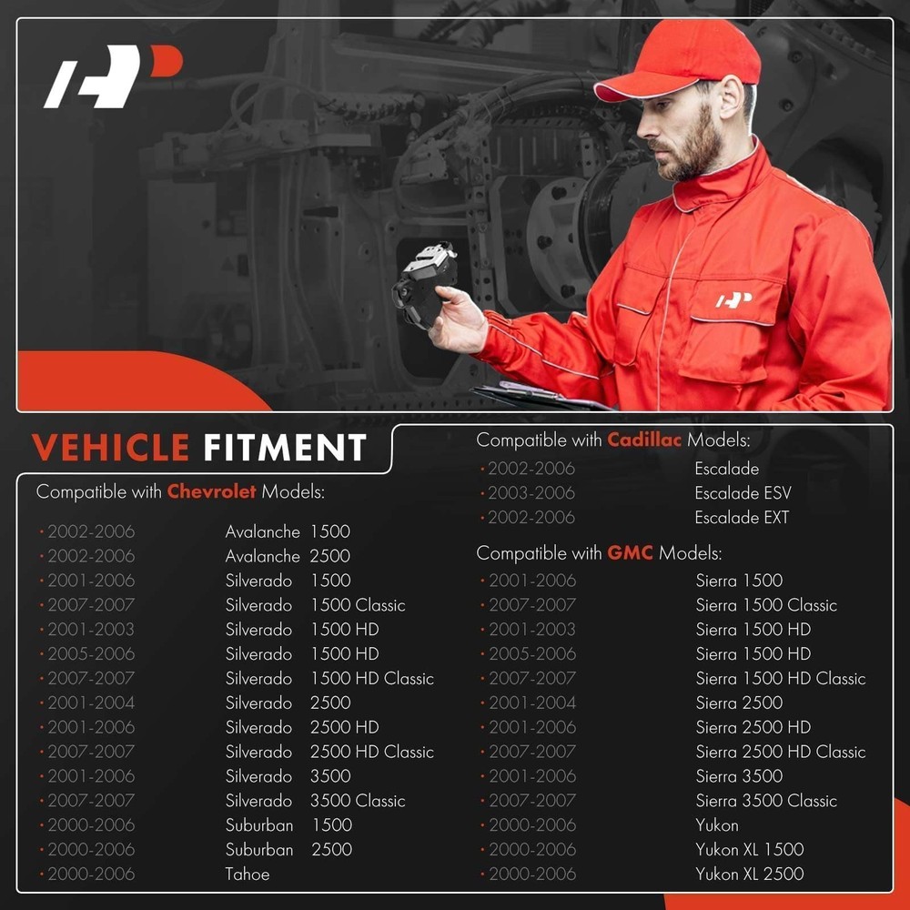 A-Premium Front Door Lock Actuator Driver Side Left Side, Black